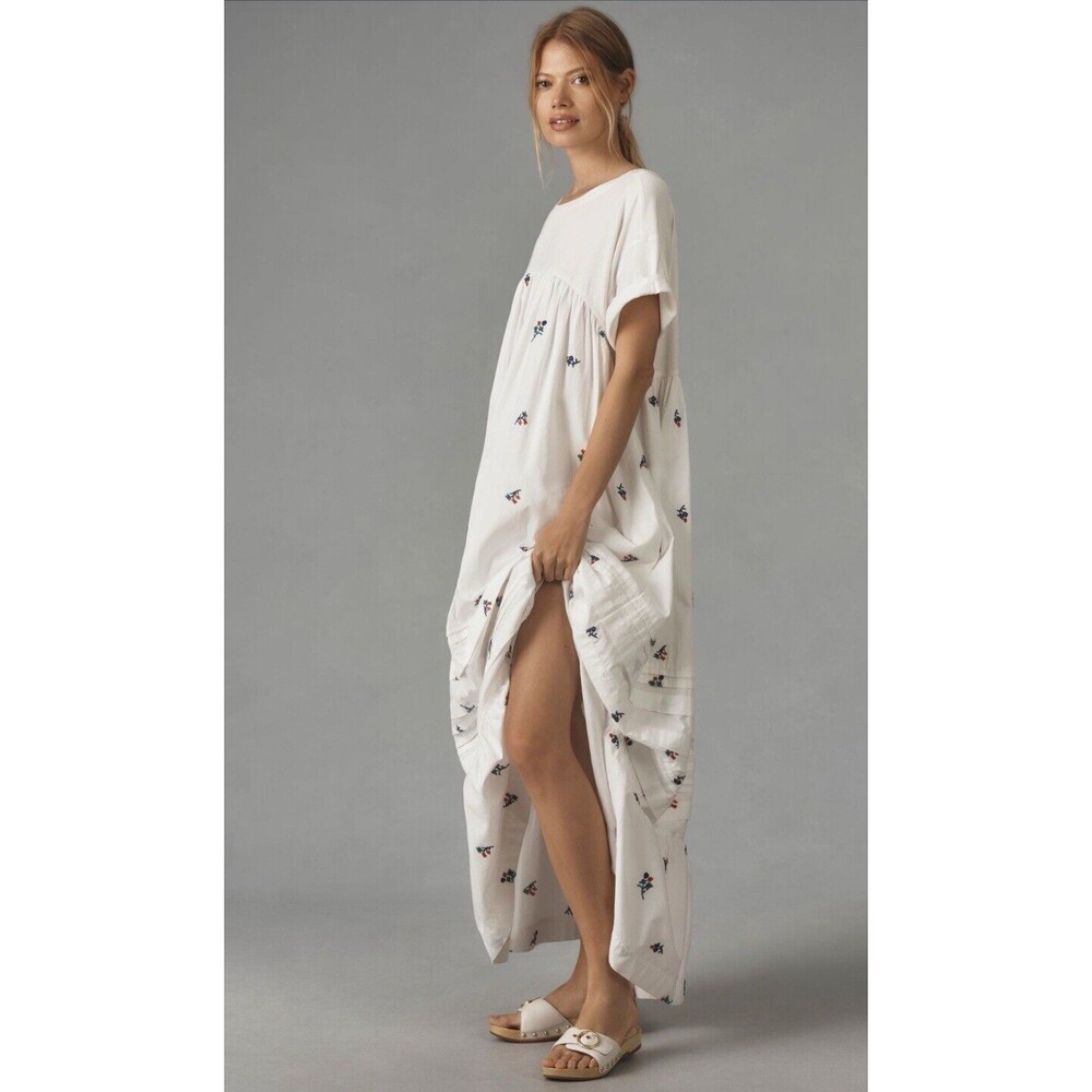 Anthropologie Pilcro Short-Sleeve T-Shirt Midi Dress, Size LP - Picture 3 of 14